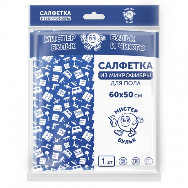 

Салфетка из микрофибры для пола 1 шт (60х50 см)