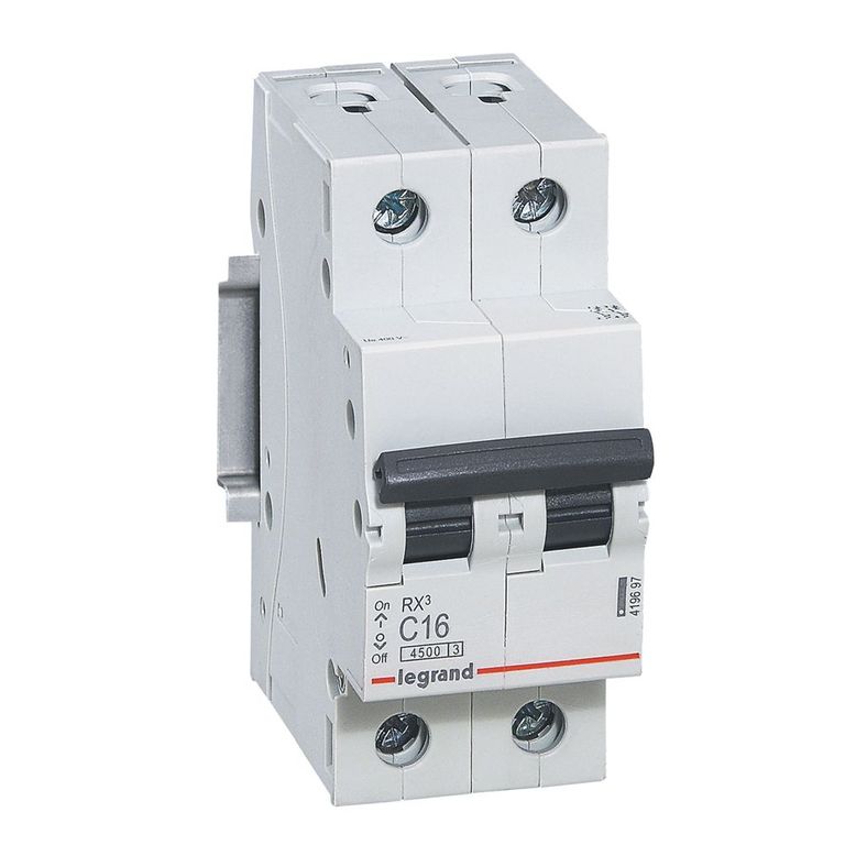 

Выключатель автоматический LEGRAND RX3 2п C 16А 4.5кА