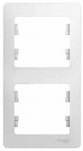 

Рамка 2-постовая Schneider Electric GLOSSA вертикальная, белый