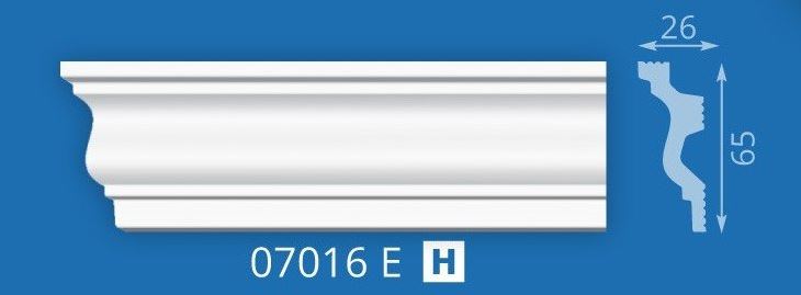 

Плинтус потолочный для натяжного потолка Формат 26х65х2000мм 07016Е (60)