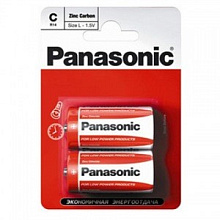 Батарейка солевая Panasonic R14 (C) Zinc Carbon 1.5В бл/2 1шт