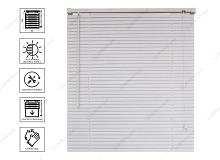 Жалюзи горизонтальные ДДА пластиковые 90*160 цвет белый