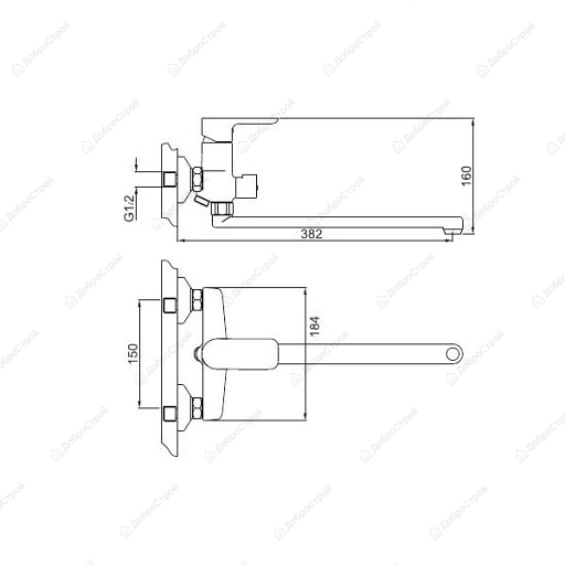 Смеситель для ванны Gappo G2248