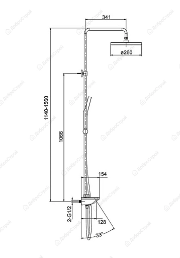 Душевая система Gappo G2495-86