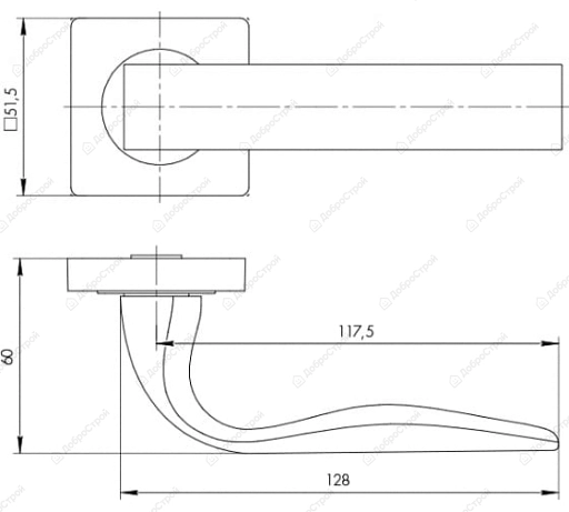 Ручка Ajax раздельная K.JK51.EVO (EVO JK) BL-24 черный