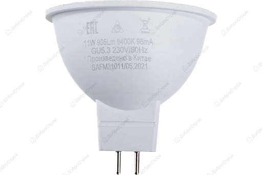 Лампа светодиодная, 11W 230V GU5.3 6400K MR16, SBMR1611