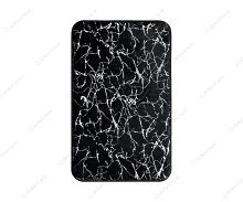 Коврик для ванной MARBLE 50х80см, черный с серебром, FOR-HAP-50-80-MBB