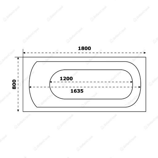 Ванна Нирвана-PRO 180х80 см с разборным каркасом