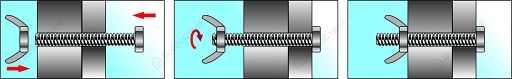 Гайка-барашек DIN315 М6 Zn, 10 шт