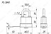 Замок навесной PL-3640 (40 мм) 3 "англ."кл. БЛИСТЕР