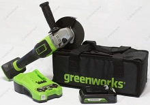 Углошлифмашина аккумуляторная GreenWorks GD24AG 24V