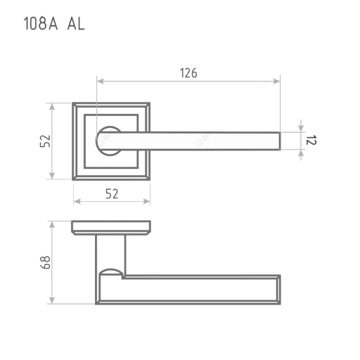 Ручка дверная AL 108К AL ст.бронза