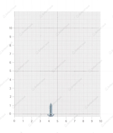 Саморез 4.2*13 мм по металлу, самонарезающий, с цилиндрической головкой, 20 шт