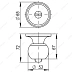 Ручка защелка DK682 AB-BK (6082 AB-B) (фик.) бронза