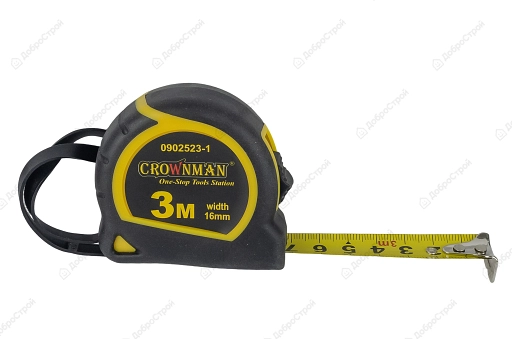 Рулетка 3*16 мм CROWNMAN , Арт. 0902523-1 3m*16mm