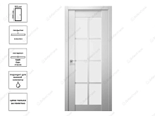 Дверь Simple 6 Эмалит белый 80
