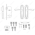 Замок врезной цилиндровый с защёлкой в комплекте с ручкой KIT P16 4070 CRONA SN (мат. никель), 5 кл.