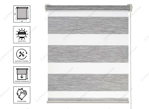 Рольштора Вудэн (014.04) Светло-серый 48х160 см