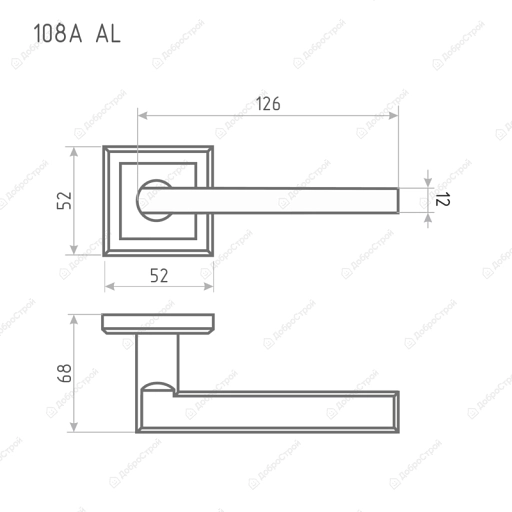 Ручка дверная AL 108К AL черный