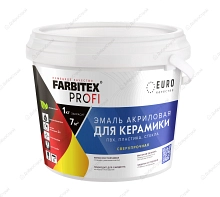 Эмаль FARBITEX PROFI акриловая, сверхпрочная, для плитки керамической, пвх, пластика, стекла, 0,9 кг