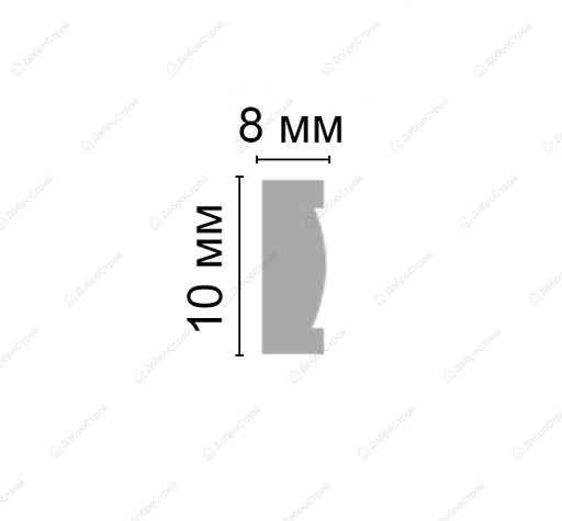 Молдинг 107-18/130 ДМ 10*8*2400 мм