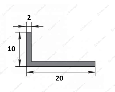Профиль уголок 20*10*2 Уп 05.1000.500