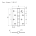 Петля унив. сталь 4"-2ВВ FHP AC (старая медь)(100х75х2,5)