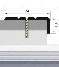 Угол 24*10  1,35  анод. серебро матовый