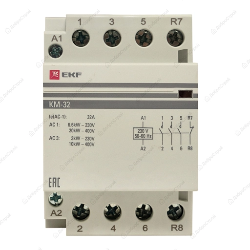 Контактор модульный КМ 32А 3NО+NC (3 мод.) EKF PROxima