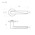 Ручка дверная Slim 136А графит