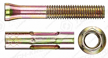 Болт анкерный Tech-Krep 12х60 мм, с гайкой, 1 шт