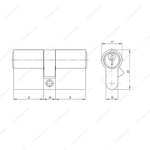 Цилиндровый механизм AZ100/60 mm (25+10+25) CP хром 5 кл. АКЦИЯ