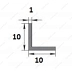 Профиль уголок 10*10*1 Уп 01.1000.500