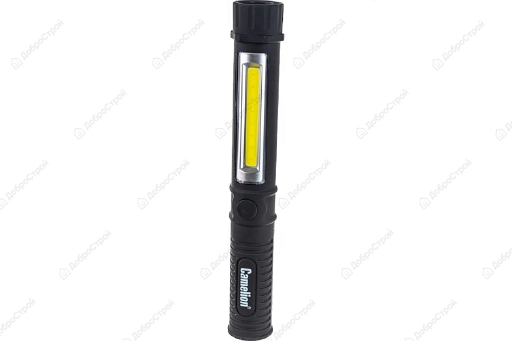 Фонарь-ручка Сamelion LED51521, COB LED+1W LED, 3XR03, черный