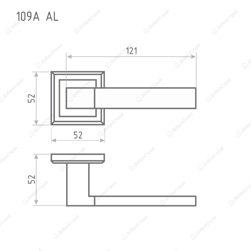 Ручка дверная AL 109К AL белый