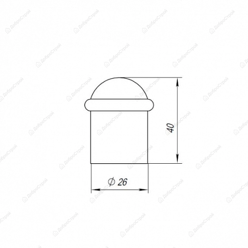 Упор дверной напольный DS PF-40 BL-24 черный