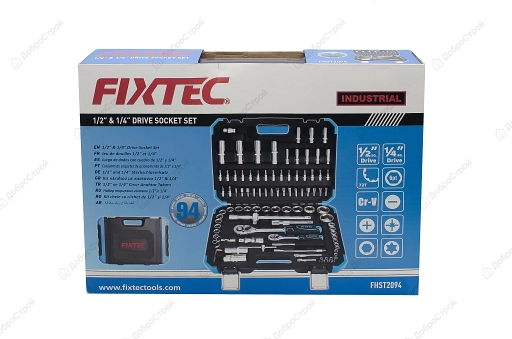 Набор инструментов Fixtec FHST2094, 1/2"/ 1/4", 94 предмета