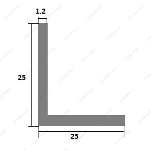 Профиль уголок 25*25*1,2 Уп 09.2000.500