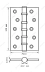 Петля стальная 125*75*2,5, 4подш., б/колп., бронза антич.125-4 ВВ FH АВ