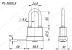 Замок навесной PL-3650 LS (50 мм) 3 "англ."кл. (удлиненная дужка) БЛИСТЕР