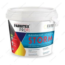 Краска финишная с кварцевым наполнителем белый перламутр Storm 3,0 л FARBITEX PROFI